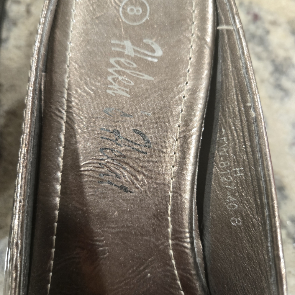Women's Metallic Bronze Open-Toe Platform Mules with Decorative Bit - Picture 5 of 5